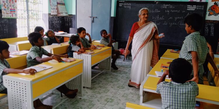 Universal language of communication taught to the underprivileged