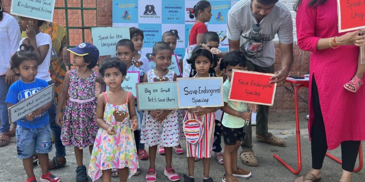 Kidzee Thiruvanmiyur conducts awareness campaign to save endangered species