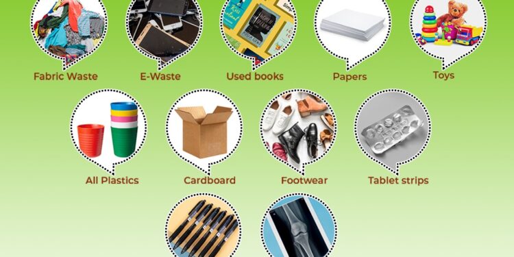 Thrift stall and dry waste collection