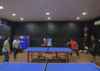 OMR locals display their Table Tennis prowess