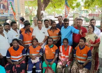 Gandhi Jayanthi celebrations in the neighbourhood