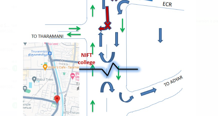 Traffic changes at OMR – Tidel Park junction on a trial basis