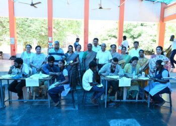 Medical camp at Olcott School