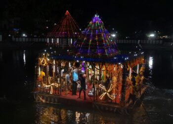 Devotees throng Marundeeswarar temple as Panguni Uttiram fest concludes