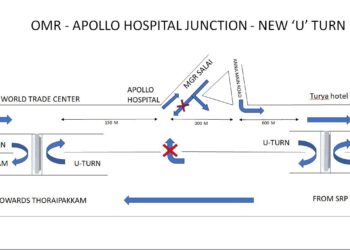 Traffic Diversion at OMR due to CMRL Work