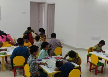 Drawing competition at Asthra Vidhyashram
