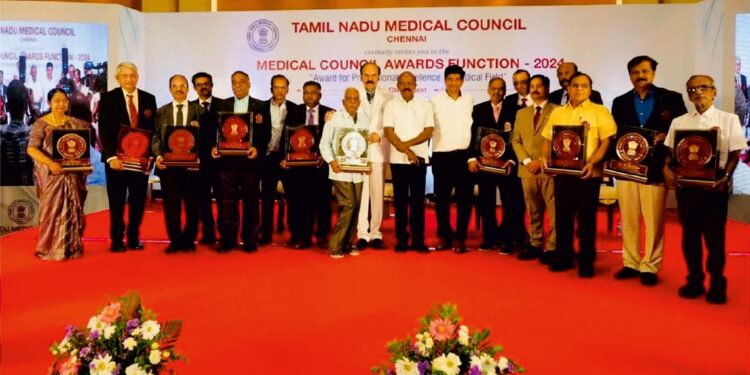 Adyar doctor felicitated with medical council award