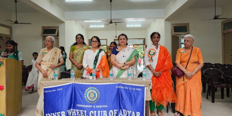 Club celebrates Independence Day at Avvai Home