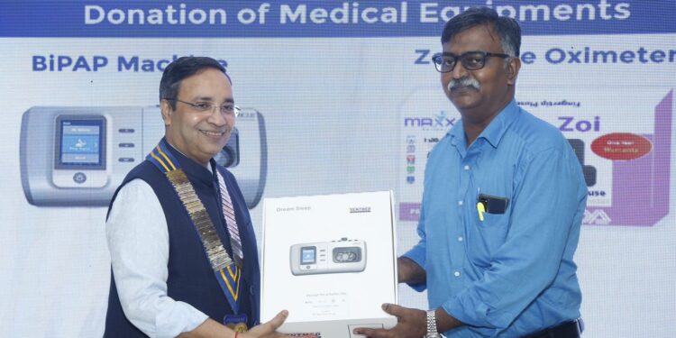 Rotary club donates medical equipments to hospitals