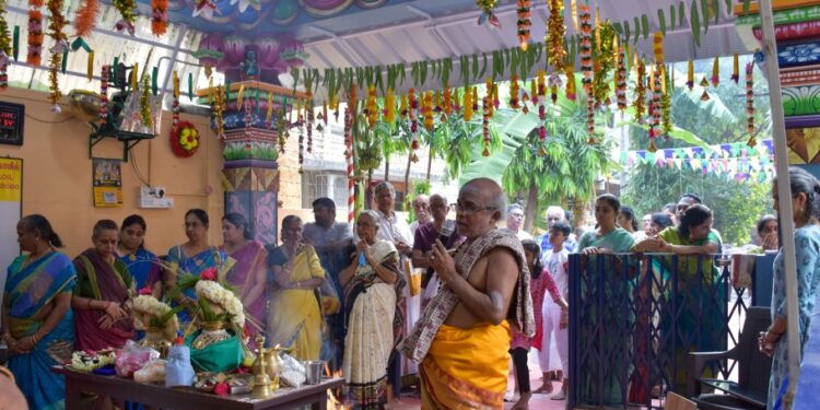Mahakumbabishekam of Vinayaga temple at Deccan Enclave
