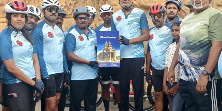 Brochure on ‘Lesser Known Monuments of Mamallapuram’ Launched by ECR Riders