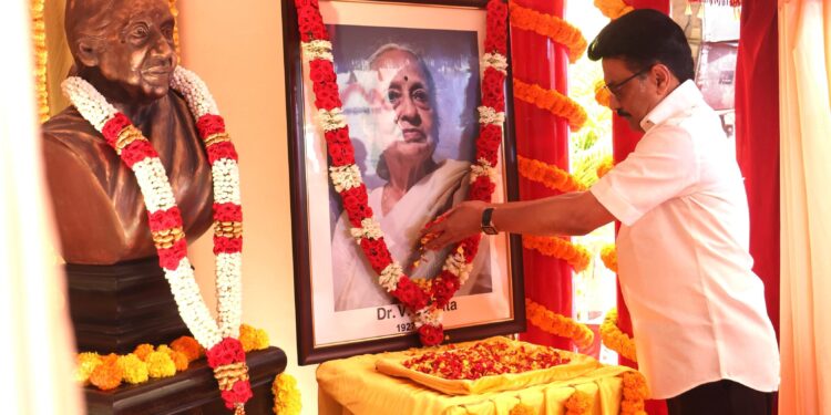 Statue and museum honouring Dr. V. Shanta inaugurated at Adyar Cancer Institute