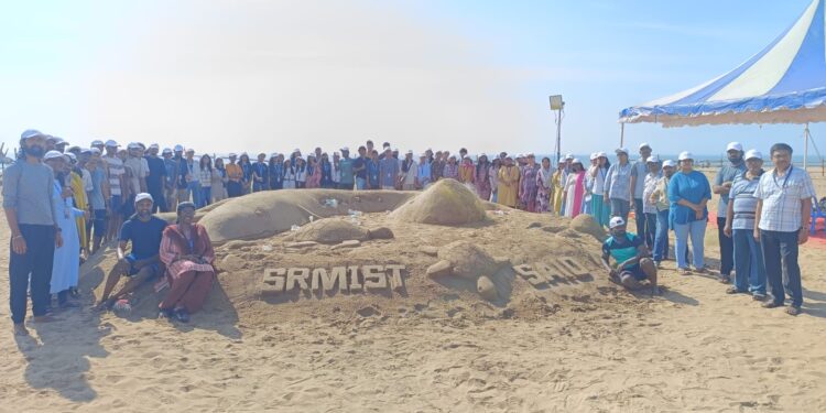 Sand art campaign highlights ocean pollution