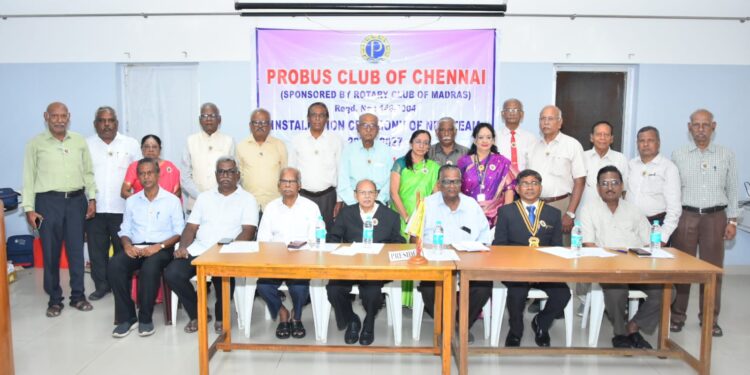 Probus Club of Chennai elects new office bearers