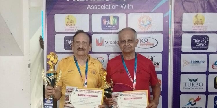 Nonagenerian badminton enthusiast shines at league tournament
