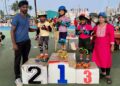 LKG student Rivka wins double gold at skating championship