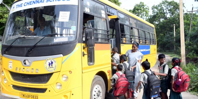 Chennai schools get four new buses to support 373 students