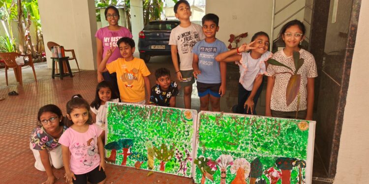 Wonderpatch: A garage becomes a creative forest for children