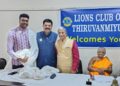 Lions Club of Thiruvanmiyur Installs New Leaders