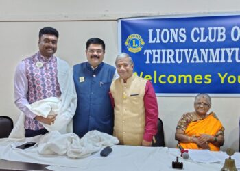 Lions Club of Thiruvanmiyur Installs New Leaders