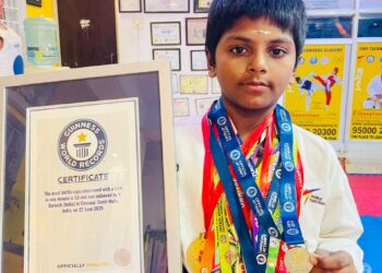 Chennai Teen Sarvesh Sets Guinness Record for Most Bottle Caps Kicked Off in One Minute