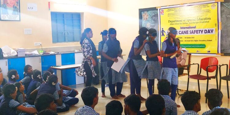 NIEPMD Observes World White Cane Day at Kovalam